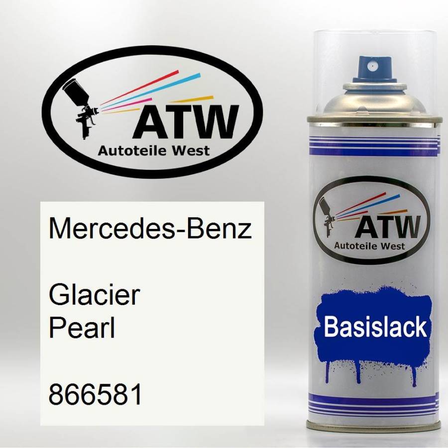 Mercedes-Benz, Glacier Pearl, 866581: 400ml Sprühdose, von ATW Autoteile West.